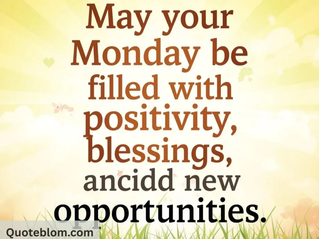 Positive Monday Blessings Quotes