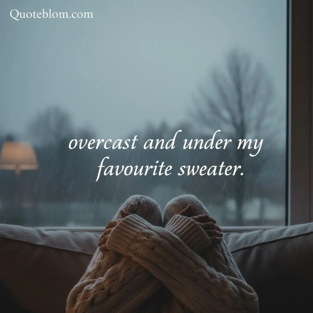 Cozy and Comforting Cloudy Weather Captions