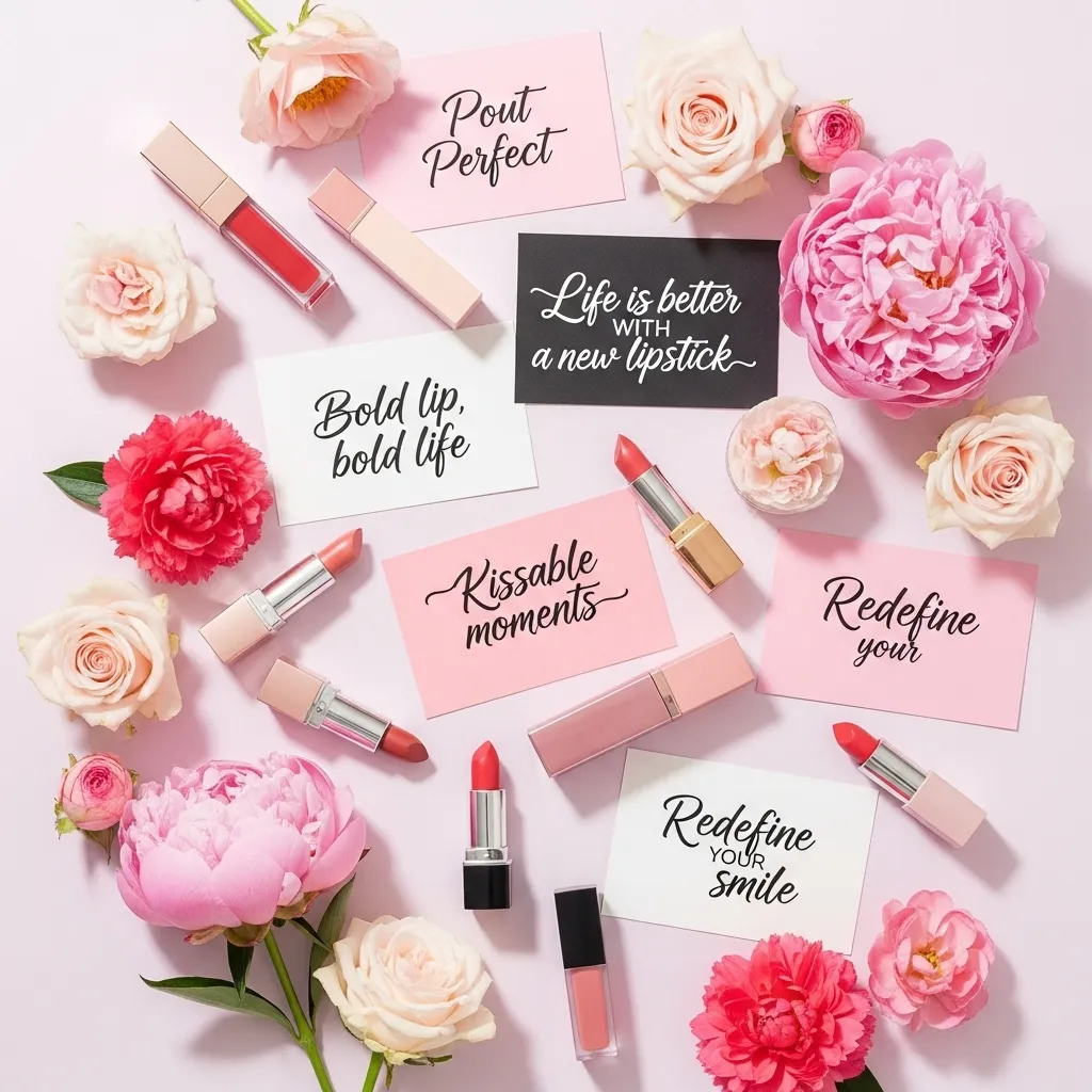 Cute & Aesthetic Lipstick Day Quotes