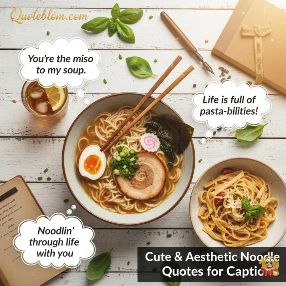 Cute & Aesthetic Noodle Quotes for Captions