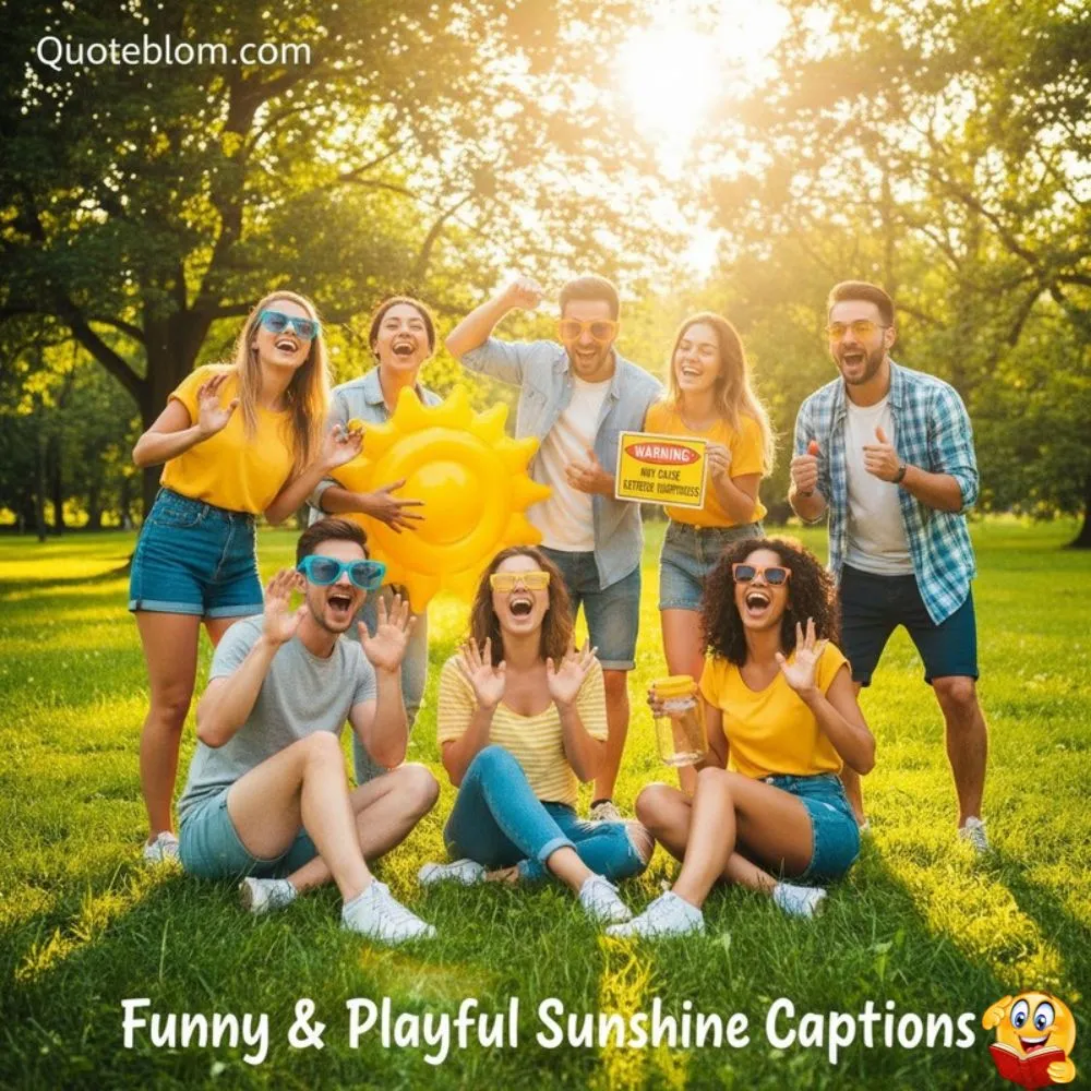 Funny & Playful Sunshine Captions