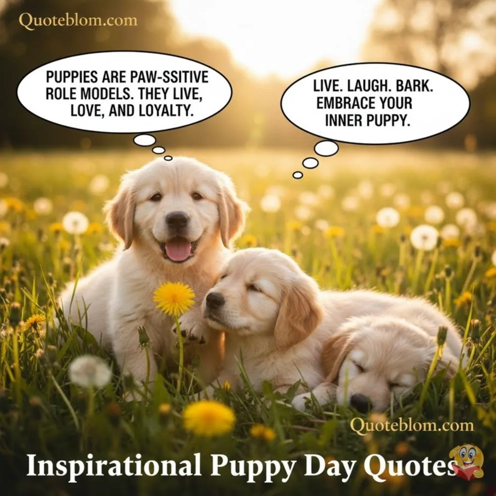 Inspirational Puppy Day Quotes