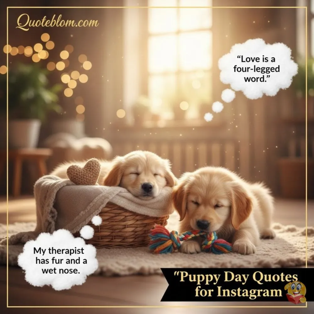 Puppy Day Quotes for Instagram