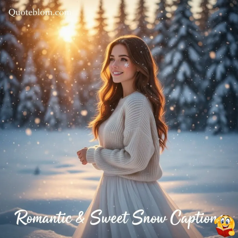 Romantic & Sweet Snow Captions