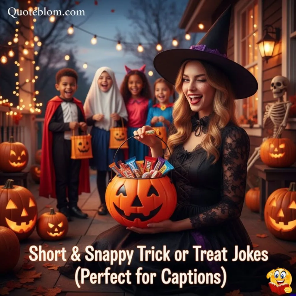 Short & Snappy Trick or Treat Jokes (Perfect for Captions)