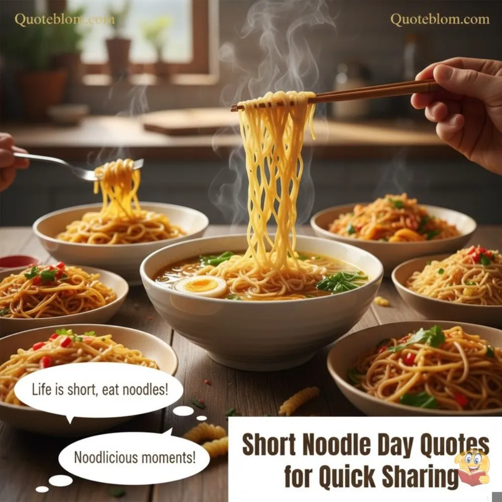 Short Noodle Day Quotes for Quick Sharing