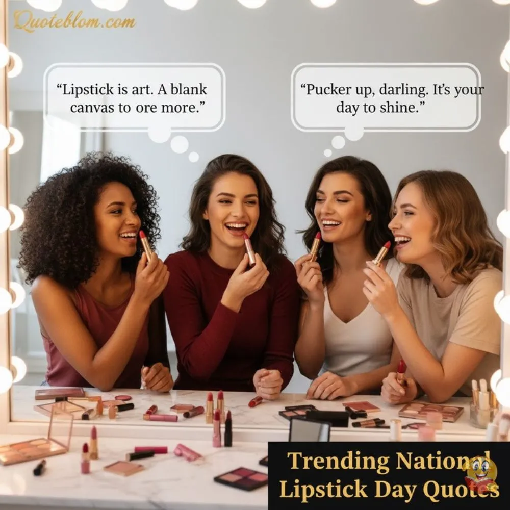 Trending National Lipstick Day Quotes