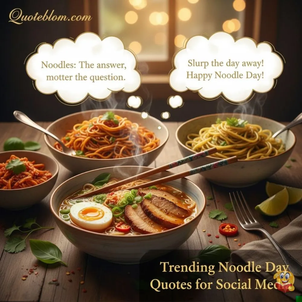 Trending Noodle Day Quotes for Social Media