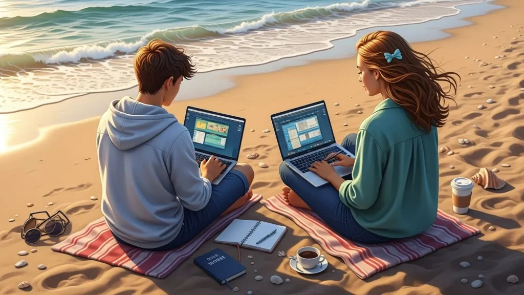 Beach Captions That Mix Love and Hustle