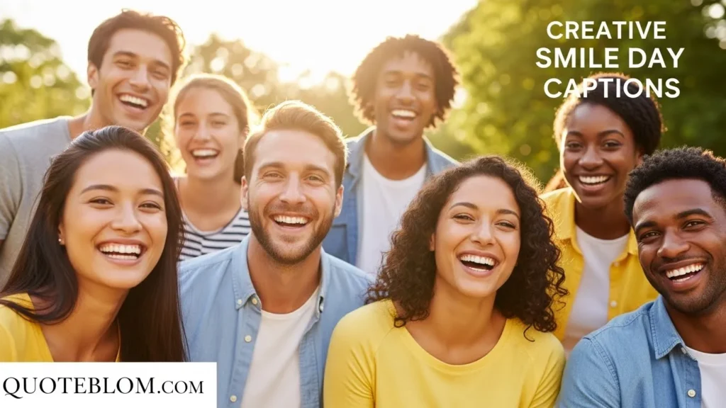 Creative smile day captions for social media
