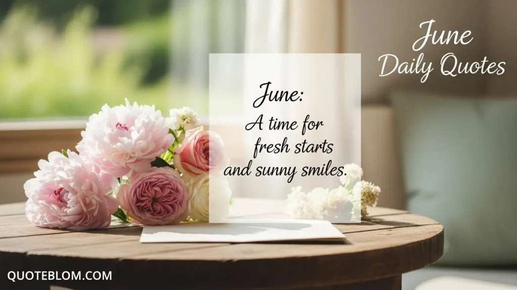 Cute and Aesthetic June Daily Quotes
