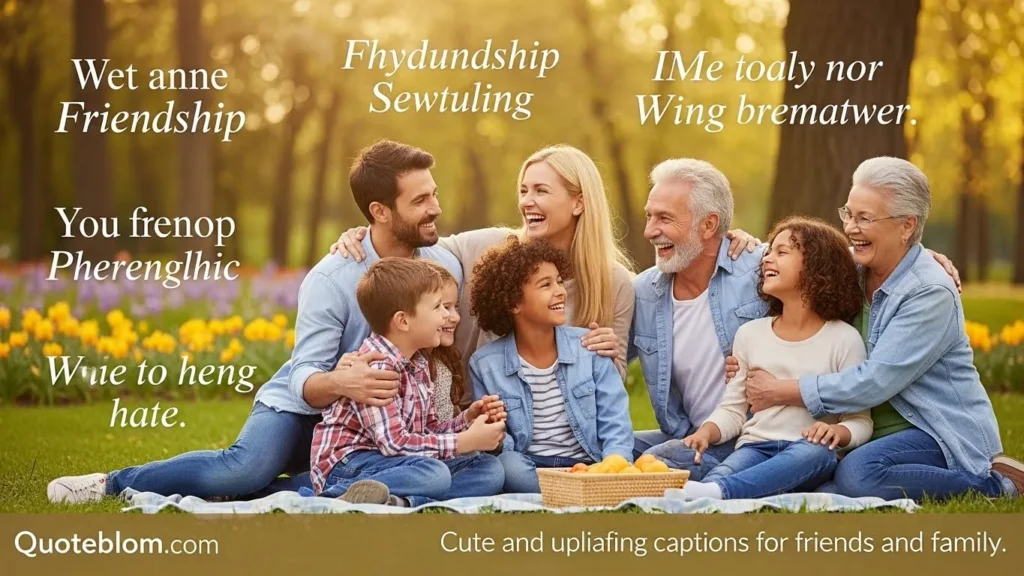 Cute and uplifting captions for friends and family