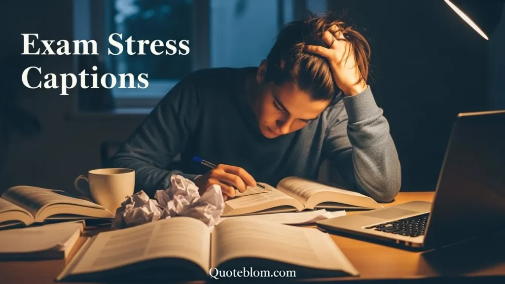 Exam Stress Captions