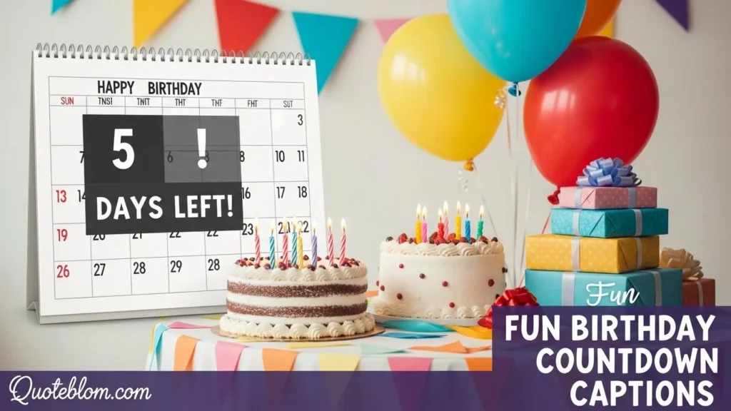 Fun Birthday Countdown Captions