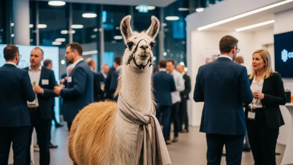 Llama Day Captions for Business Networking
