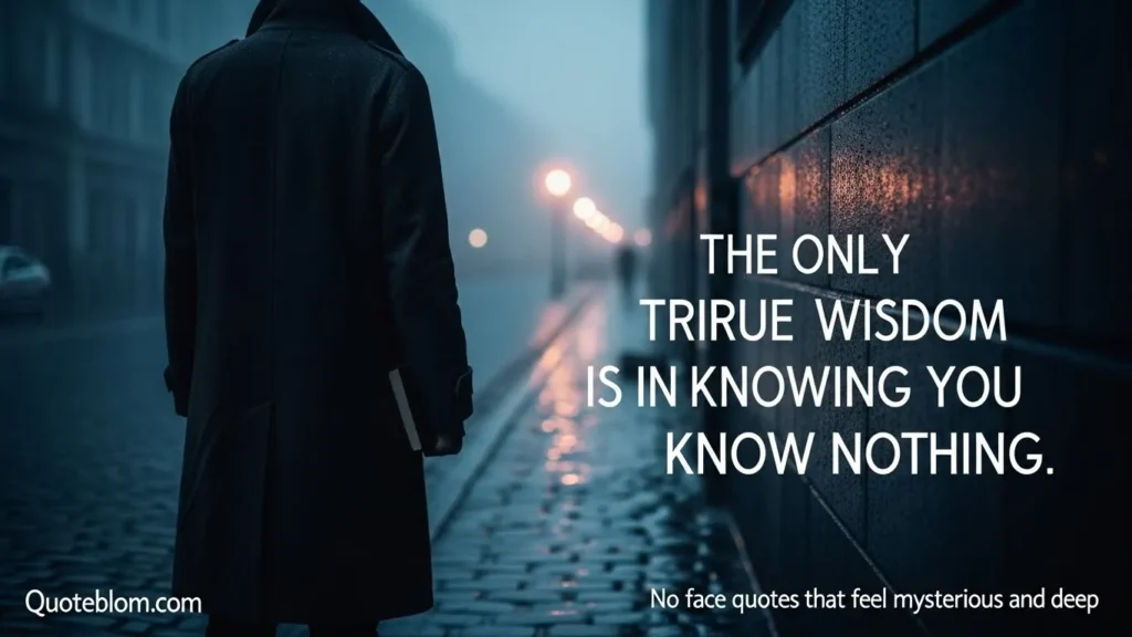  No face quotes that feel mysterious and deep