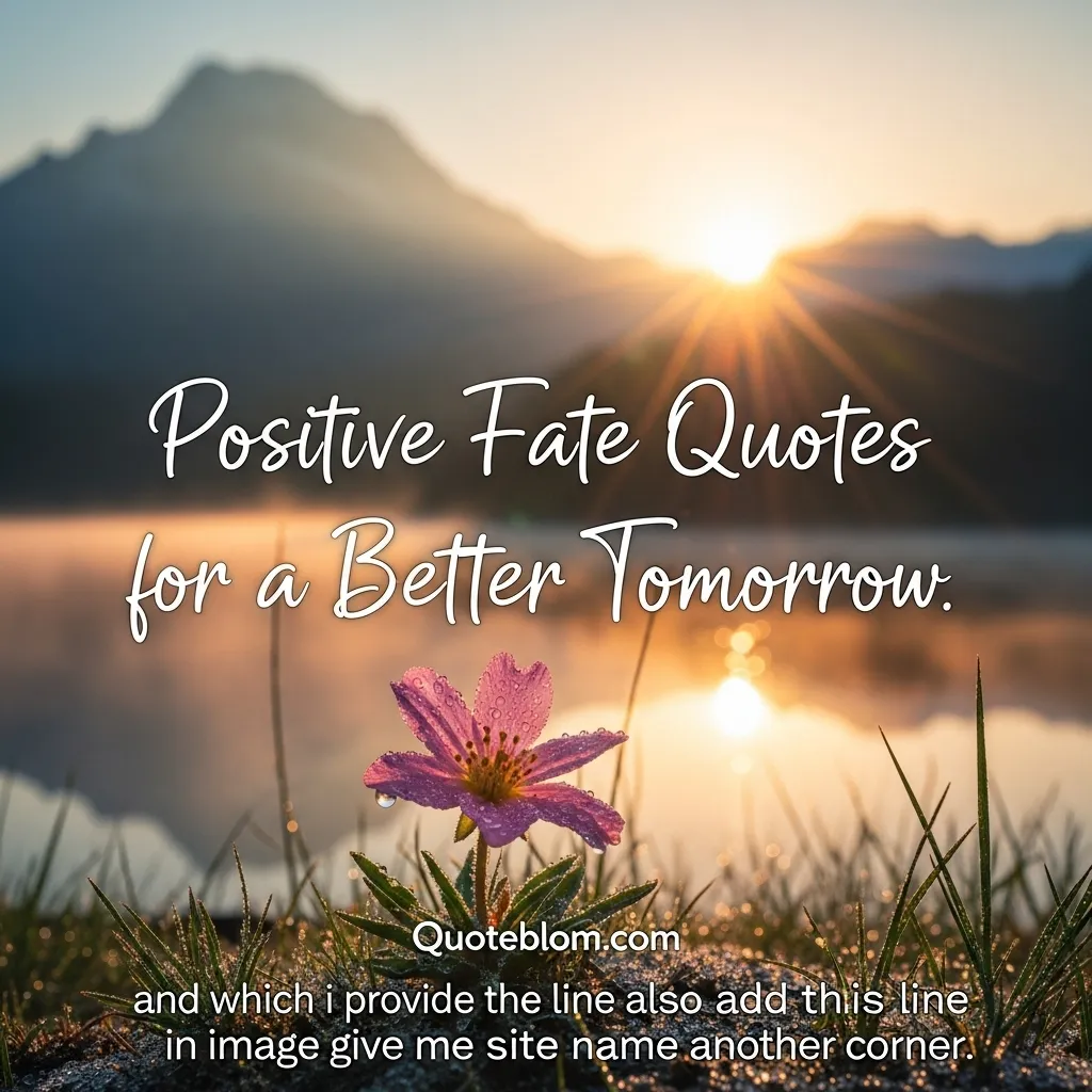  Positive Fate Quotes for a Better Tomorrow