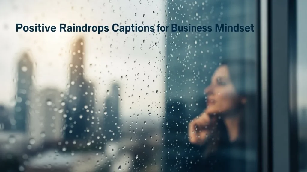 Positive Raindrops Captions for Business Mindset