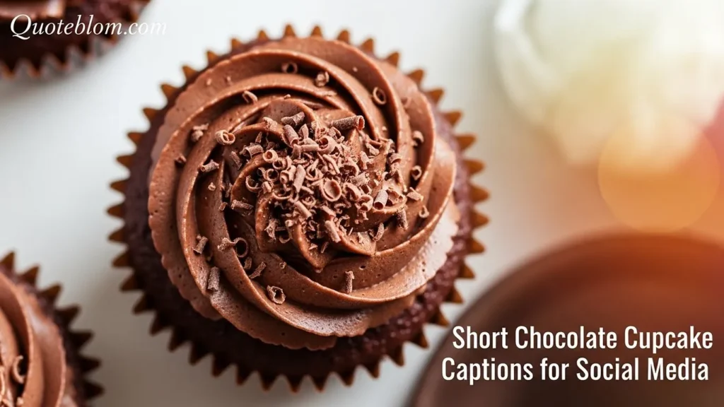 Short Chocolate Cupcake Captions for Social Media