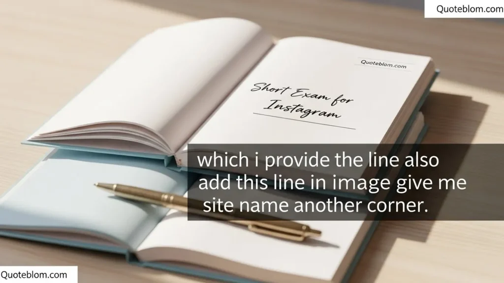 Short Exam for Instagram