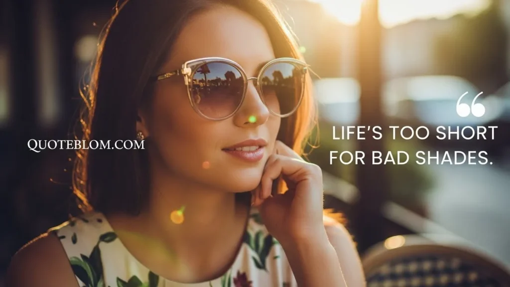Short Sunglasses Quotes for Social Media