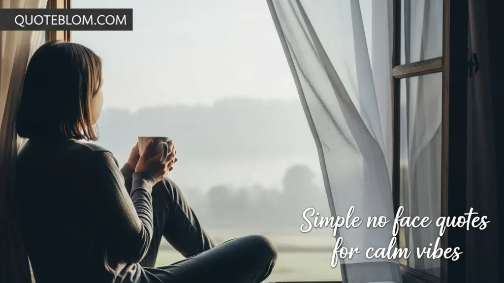  Simple no face quotes for calm vibes