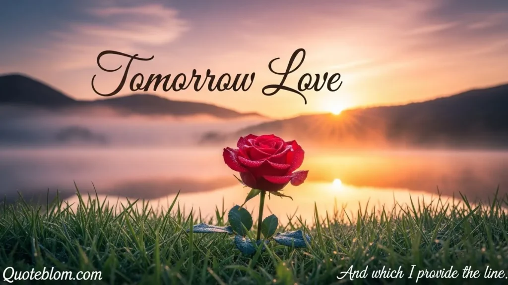Tomorrow Love Quotes