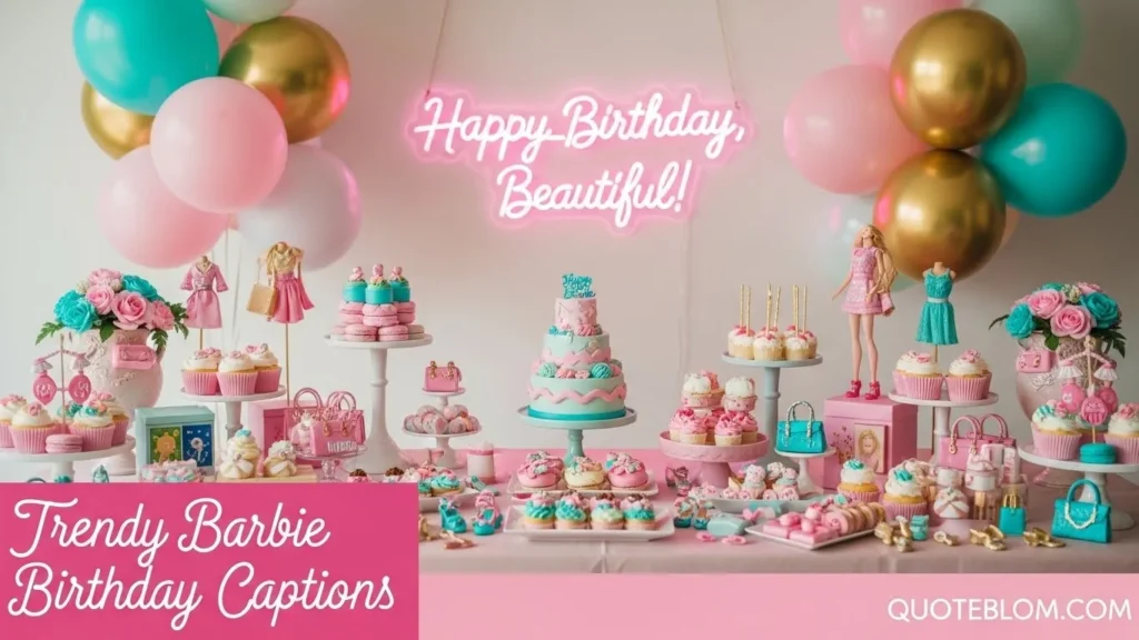 Trendy Barbie Birthday Captions