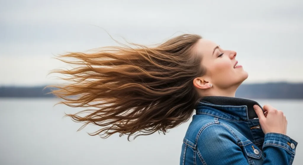 Flying Hair Captions for Instagram