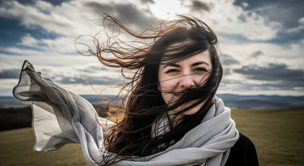 Windy Day Flying Hair Quotes