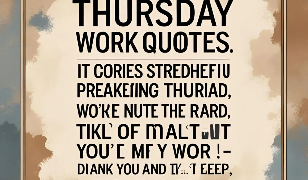Thursday Work Quotes