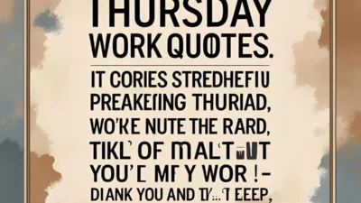 Thursday Work Quotes