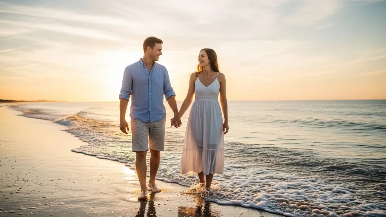 Short Couple Beach Captions for Instagram 