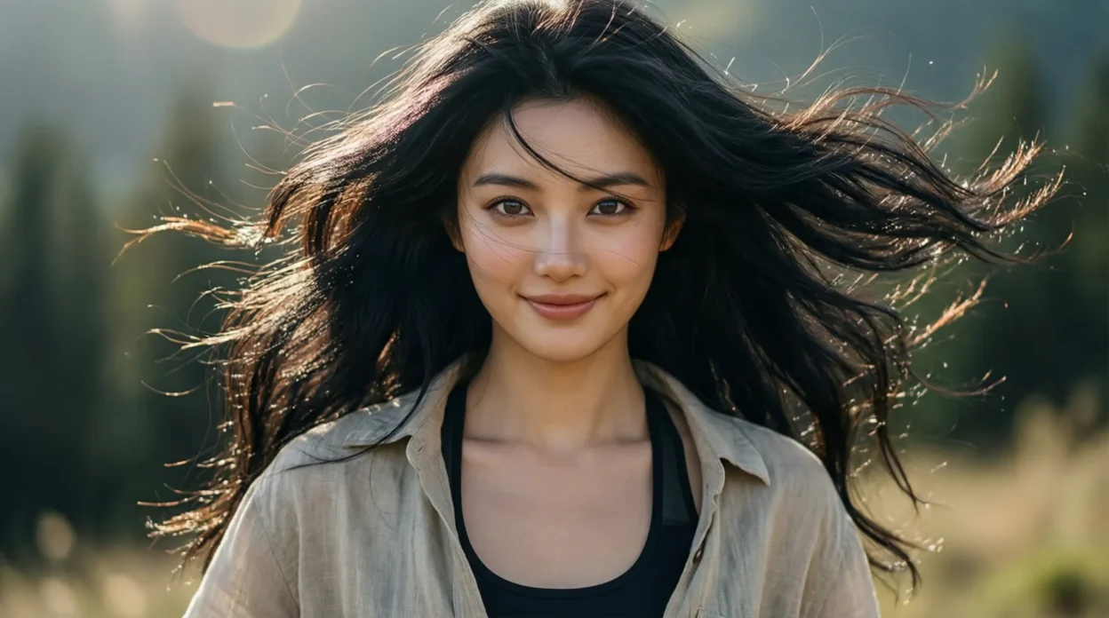 Flying Hair Captions