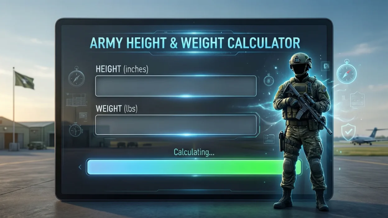 height and weight calculator army